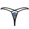 String Yassmyne - Dentelle Florale Bleue Obsessive