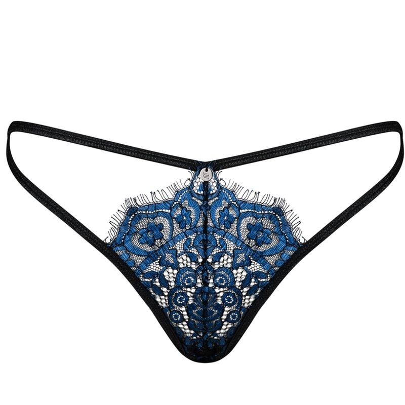String Yassmyne - Dentelle Florale Bleue Obsessive