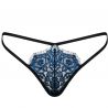String Yassmyne - Dentelle Florale Bleue Obsessive