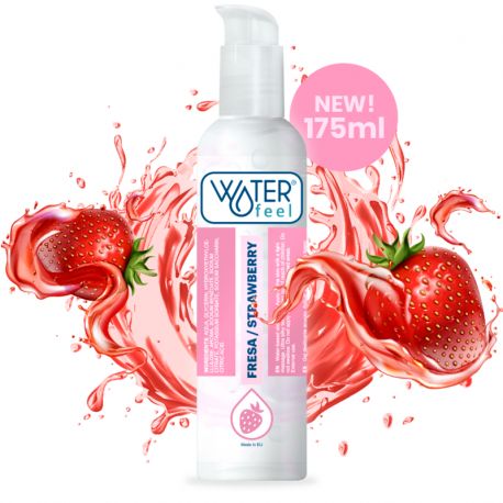 Lubrifiant à base d'eau Fraise 175 ml - Waterfeel